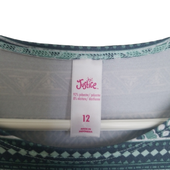 JUSTICE TRIBAL PRINT DRESS. GIRLS SIZE 12 - Picture 2 of 3